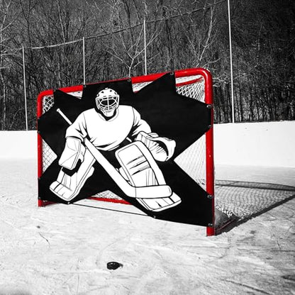 7-Hole Hockey Shooting Target: Accuracy Trainer Pad for Goalie Practice