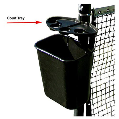 Tourna Tennis Court Tray - style: Black