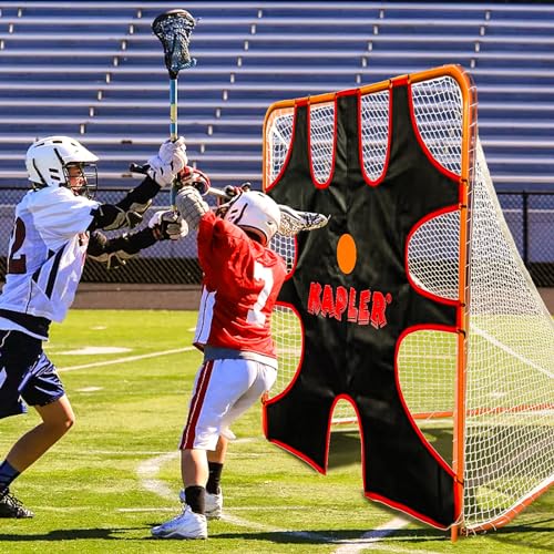 Kapler Lacrosse Goal Shooting Targets - 6x6ft Corner Target for Shooting Practice - Lacrosse Gifts for Boys and Girls - Fits Official Size Goals - style: With 9 Corner Pocket