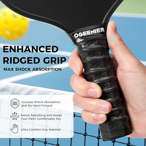 Pickleball Paddle Grips, Pack of 6, Non-Slip & Moisture Wicking Overgrip Tape for Pickleball Paddles - color: Black