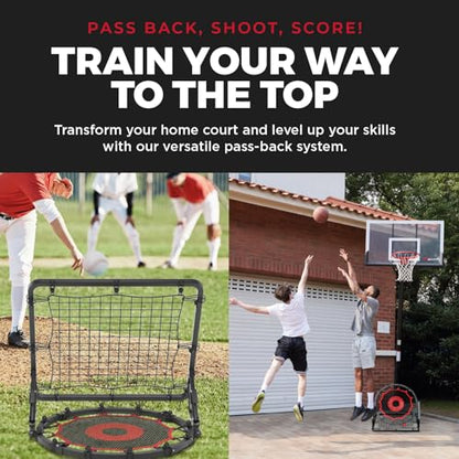 IE Sports Metal Ricochetball Game Set (Includes 2 Balls, Dual-Sided Net and Pump) Adjustable Portable Outdoor, Yard, Beach, Lawn & Camping Game