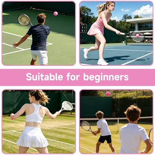 Tennis Balls, 4 Pack Training Tennis Balls – Practice Balls for Beginners & Playing Balls for Dogs - color: Pink