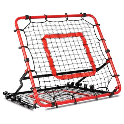 Storgem Baseball Softball Rebounder Net, Pitch Back Rebound Net,Soccer Rebound Net, Fielding Rebounder,Double Sided Adjustable Multi-Sports Pitching Rebound Net for Throwing Practice