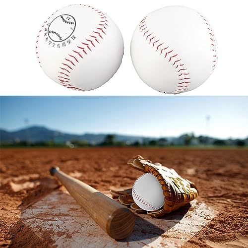2Pcs 12 Inch Softball Training Ball Hand Sewn Practice Softballs for Girls Youth Adults League Game Sport Accessories