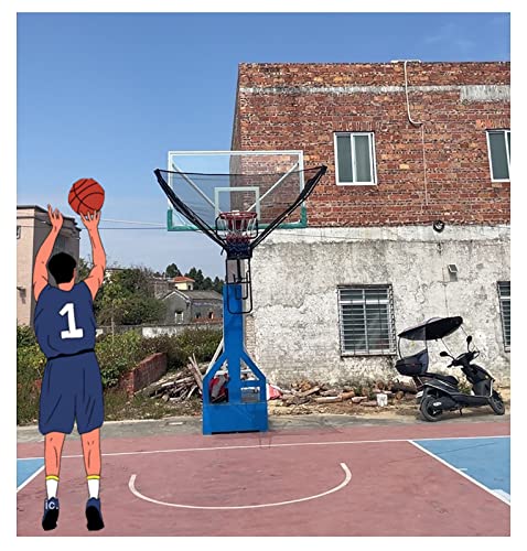 Hanging Basketball Return Attachment for Hoop, Portable Automatic Shooting Basketball Rebounder Device with 180° Rotating