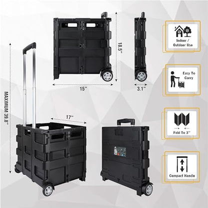 Olympia Tools 85-010 Grand Pack-N-Roll Portable Tools Carrier with Telescopic Handle, 80 Lb. Load Capacity, Black 2025 New Version