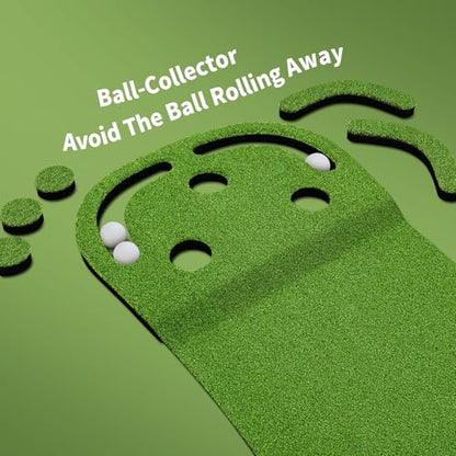 Wekin Indoor Putting Green,2x8ft Artificial Turf Putting Green with Adjustable Putter, 2 Balls, Perfect Golf Putting Game Mat for Home,Party,Office
