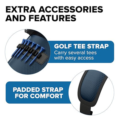 NovaTour Par 3 Golf Bag, Ultra Lightweight, Small Golf Bag for Par 3 and Executive Courses - color: Atlantic Blue
