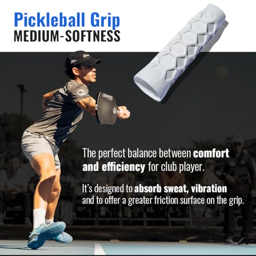 Hesacore Pickleball Paddle Grip - 5.25in - Regular Feel - Supports Tennis Elbow, Enhances Grip Strength, Reduces Vibration with Finger Support and Anti-Sweat Design - size: Small