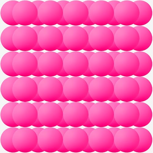 40MM Ping Pong Balls, 50 or 80 Pack Assorted Colored Plastic Balls for Beer Pong, Arts and Craft - color: 80pcs-Hot Pink