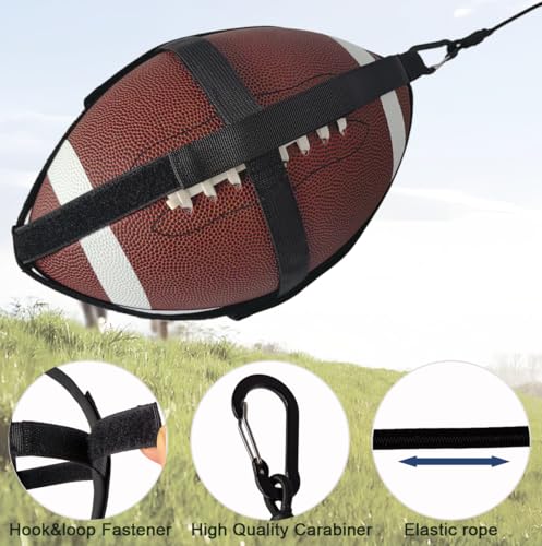 American Football Throw Trainer,Solo Pass Back Trainer for Youth & Adults, Indoor/Outdoor Practice Equipment to Improve Throwing & Catching Skills