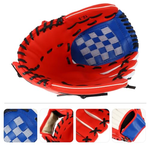FOMIYES Pu Thickened 12.5-inch Baseball Glove Pitcher Training Glove Infielder Softball Mitt for Adults and Youth