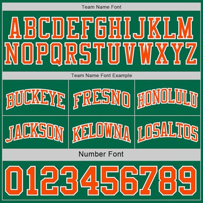 Custom Reversible Basketball Jerseys Men Youth, Personalized Sports Shirts Team Uniforms Printed Name Logo Number - color: Green and Orange