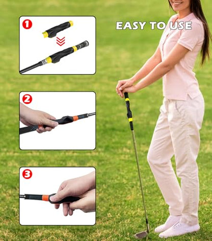 2 Pcs Golf Grip Trainer, Golf Training Aid Right Hand, Lightweight Golf Swing Trainer, Grip Trainer Golf Club to Help Train Correct Hand Position