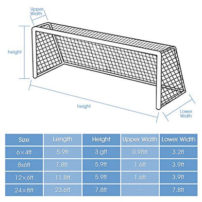 Polypropylene Fiber Soccer Nets, Replacement Nets for Soccer Goal, Replacement Goal for Soccer Sports Net - size: 6X4FT