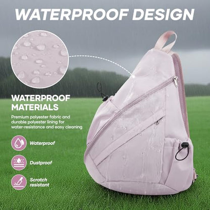Pickleball Bag for Women Men, Crossbody Sling Bags Pickleball Paddle Bag Should Chest Bags Backpack - color: Purple
