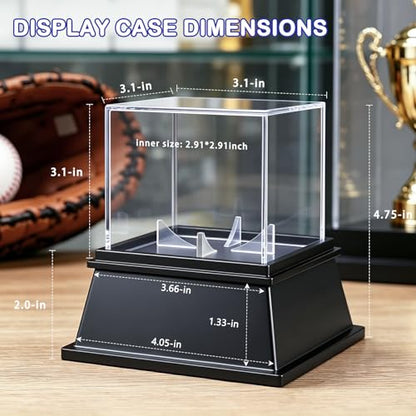 KKU Acrylic Baseball Display Case, Dustproof UV Protected Baseball Case, Transparent Baseball Holder Display Case for Signed Balls Memorabilia - size: 1 Pack Baseball Case