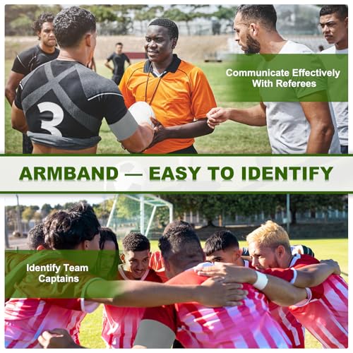 PATIKIL Soccer Captain Armband, Captain Arm Bands for Soccer Elastic Captain Arm Band Sports Captain Armbands for Youth Adult Football Team Training - color: Dark Grey