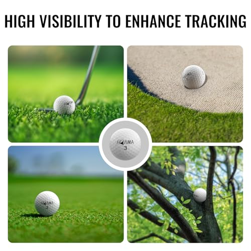 Honma 2024X4 Golf Balls, 4-Layer Tour-Grade Golfballs,Precision Spin Control,Increased Distance with Soft Feel,Perfect for Men Women Beginner Amateur Golfer,1 Dozen