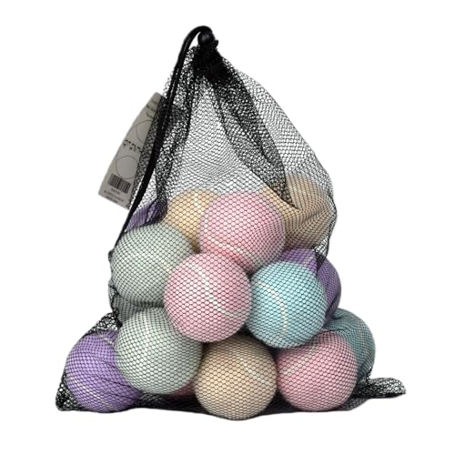 Bulk Tennis Balls, 20 Pack Colored Tennis, Come with Mesh Bag, Exercise Playing Balls, Pastel Color/Deep Color