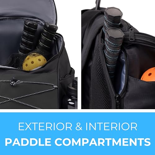 Athletico Pro 42L Pickler Pickleball Backpack (Black) - color: Black