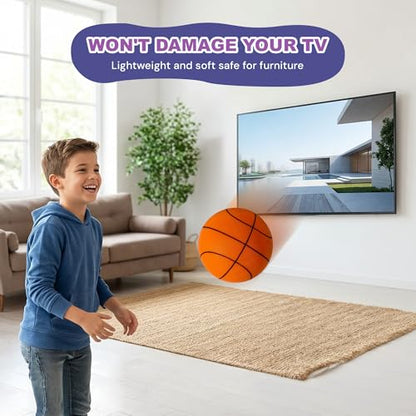 Silent Basketball Size 7 (29.5"), Indoor Quiet Foam Basketball for Dribbling Training, Noise-Free Basketball for Home, Apartment & Indoor Practice, Soft Grip Training Ball