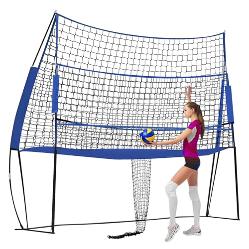 Volleyball Training Net Volleyball Practice Net Adjustable Height Volleyballs Training Nets for Hitting, Serving, and Passing Volleyballs Spike Trainer for Gymnasium, Playground