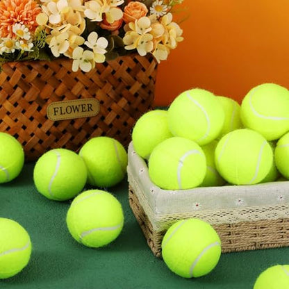 Macarrie 40 Pieces Precut Tennis Balls for Chairs Tennis Ball Chairs Foot Covers for Furniture Leg Classroom Floor Protection Chair Desk Legs Coverings(Yellow) - color: Yellow