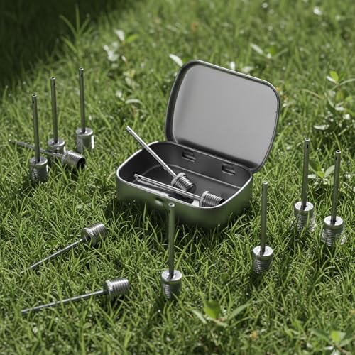 Ball Needle 12pcs in a Storage Box, Ball Pump Needle for Basketball, Football, Soccer Ball, Volleyballs, Handballs and Also Fits All Hand Pumps, Electric Ball Pumps, and Portable Inflators.