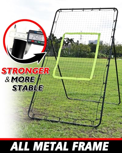 7x4FT Volleyball Rebounder Net Set with Training Accessories, Portable Bounce Back with 5 Adjustable Angles for Practice Volleying, Bumping, Spiking - Easy Set Up with Volleyball and Travel Bag - color: Black