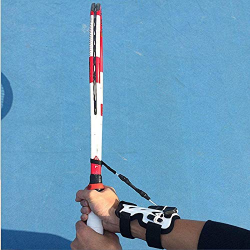 Professional Tennis Trainer Practice Serve Ball Machine Sports Training Tool, Tennis Power Resist System Resistance Band, Self-Study Correct Wrist Posture Accessories