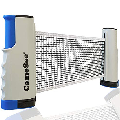 Comesee Retractable Ping Pong Net for Any Table, Table Tennis Nets and Posts Equipment for Replacement - color: gray