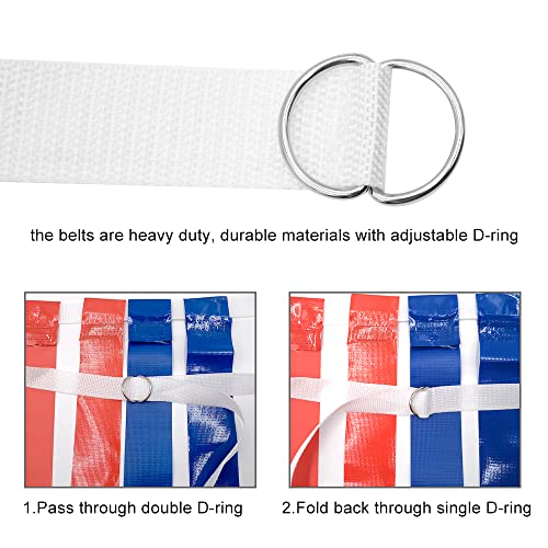 Flag Football Set - 14 Durable Belts with 42 Flags, Bonus 4 Cones and 1 Drawstring Bag (21 Red and 21 Blue) for Youth & Adults