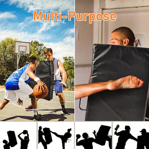 Football Blocking Pad：Multi-Sport Training Equipment with 5 Handles for Football Basketball Hockey Lacrosse & Martial Arts - Tackling Dummy & Kicking Pad