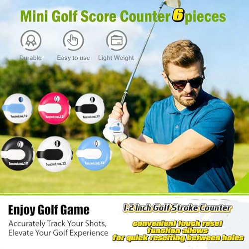 Golf Stroke Counter 1.2 Inch with Touch Reset - color: mix -6