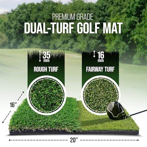 Golf Net – 10x7 ft Practice Net for Backyard Driving, Indoor Hitting Net with Mat, A Great Gift for Golfers or Dad – Golf Training Aid