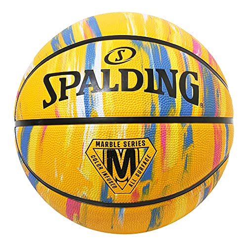 Spalding Basketball Basic No. 7 Rubber Marble - color: marble yellow