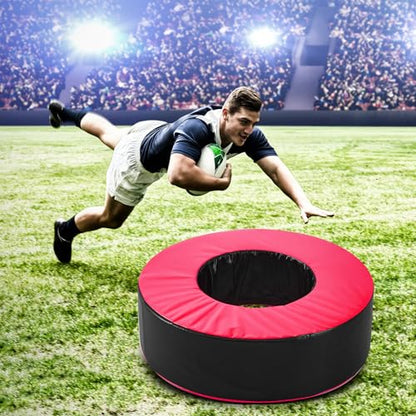Liliful Heavy Duty Football Tackle Wheel Tackling Ring Football Training Equipment Football Tackle Dummies for Practice(36 Inch,Red)