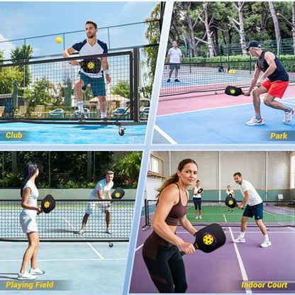 Pro Pickleball Net – Hand Winch Tension System, 22ft Tournament-Grade, Anti-Sag, Locking Wheels, Heavy-Duty Frame, Easy Setup, Portable & Carry Bag Included