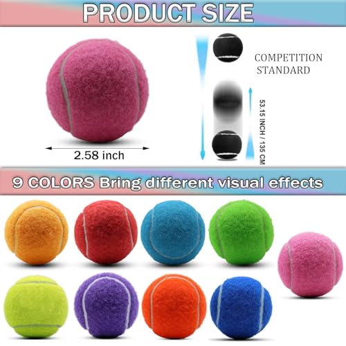 SHYUJAJIE Tennis Balls, 20 Pack Training Tennis Balls,High Elasticity Practice Tennis for Beginner, Exercise Playing Balls for Pet Dog - color: Pink