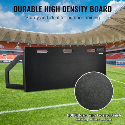 VEVOR Soccer Rebounder Board, Portable Soccer Wall with 2 Angles Rebound, Foldable HDPE Kickback Rebound Board, Soccer Training Equipment for Kids and Adults, Passing & Shooting Practice - size: 45"X18"