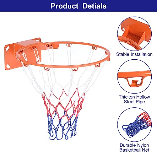 PATIKIL Basketball Rims Replacement Bear Solid Steel - color: Orange