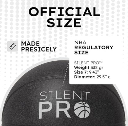 Silent Basketball – Black Mamba – Size 7 (29.5") – Quiet Indoor Dribbling – Premium Foam Basketball, Exact Shape – Certified Child Safe – Soundless, Noiseless Indoor Play - style: Premium Series