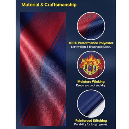 Soccer Jerseys for Kids Boys Girls Youth for Sport Football Training Uniform Soccer Fans Shirt Gift Kit Set T-Shirt and Short