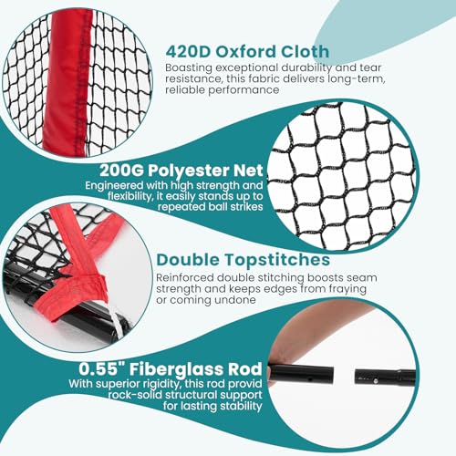 OLIXIS Golf Nets for Backyard, 10x7 ft Golf Practice Net with Frame, Outdoor & Indoor Dual-Use Sturdy for Hitting, Personal Driving Range for Home, Garage and Backyard, Black