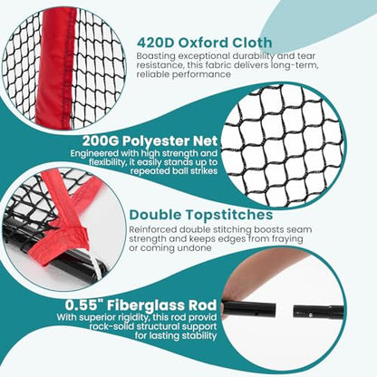 OLIXIS Golf Nets for Backyard, 10x7 ft Golf Practice Net with Frame, Outdoor & Indoor Dual-Use Sturdy for Hitting, Personal Driving Range for Home, Garage and Backyard, Black
