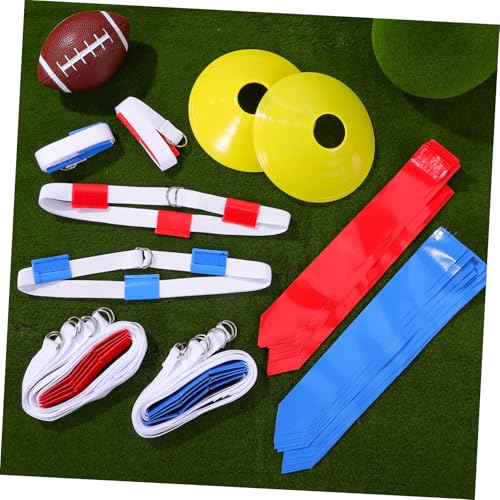 12 Belt 4 Cone Set Rugby Training Kit Football Flags for Boys and Girls Adults Soccer Equipment