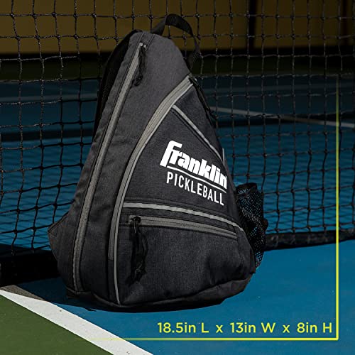 Franklin Sports Pickleball Bags - Sling Bag Backpack for Gear + Equipment - Men + Women - Holds Paddles, Balls + Accessories - color: Charcoal
