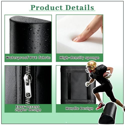 2 Pcs Football Tackle Dummy Waterproof Football Training Equipment Heavy-Duty Football Training Equipment with Handles Suitable for Footwork, Passing, and Agility Training