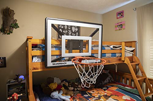 Silverback Junior Youth 33" Basketball Hoop with Lock ‘n Rock Mounting Technology Mounts to Round and Vertical Poles, Black (B8410W)